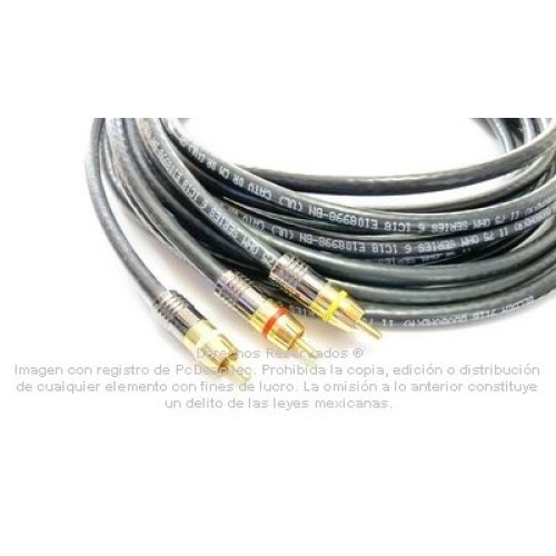 Cable Digital AV RCA para Video Compuesto + Audio R/L de 30 m