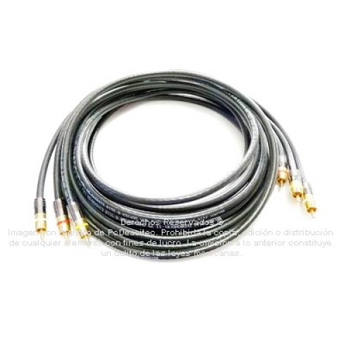 Cable Digital AV RCA para Video Compuesto + Audio R/L de 30 m