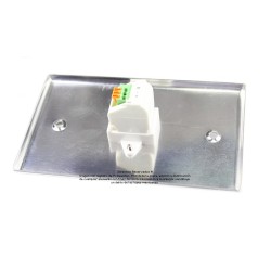 Placa Tapa Audio Jack 3.5 mm con opresores en Aluminio