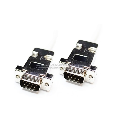 Cable serial DB9 macho a DB9 macho de 3 m