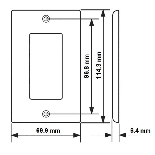 Placa Tapa Decora HDMI 4k + USB 2.0 + Jack 3.5 mm + RJ45 Cat5 en ABS