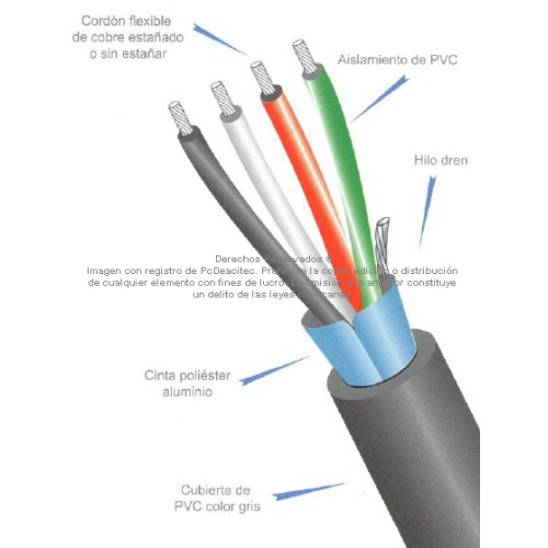 Cable Control Blindado ARSA Mylar + Dren 12x10 AWG venta por metro