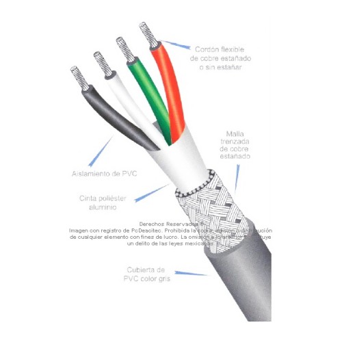 Cable Control Blindado ARSA Mylar + Malla 4x14 AWG venta por metro