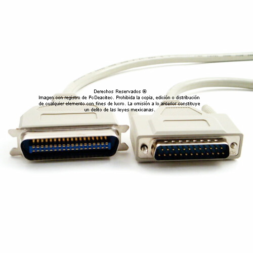 Cable Paralelo DB25 a Centronics CEN36 de 1.5 m ENSAMBLADO