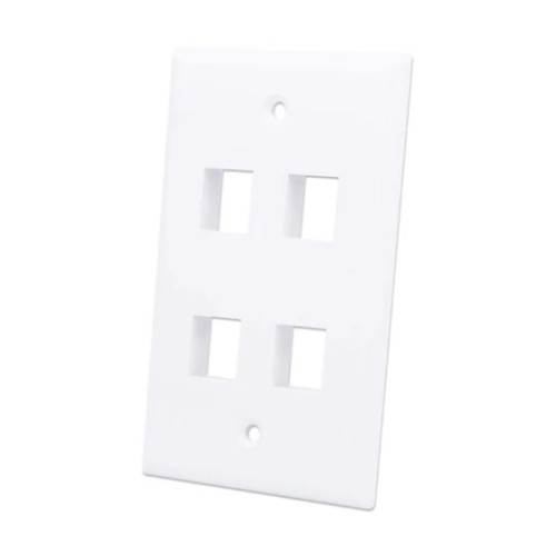 Placa Tapa Faceplate 4 keystone ABS