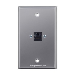 Placa Tapa Jack RJ45 Cat5 crimpado en Aluminio