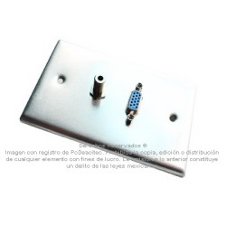Placa Tapa VGA + Audio Jack 3.5 mm en Aluminio