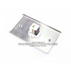 Placa Tapa Jack RJ45 Cat6 ponchable en Aluminio