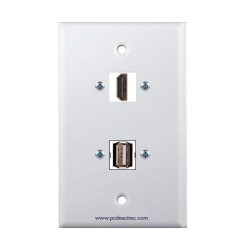 Placa Tapa HDMI 4k + USB 2.0 en ABS