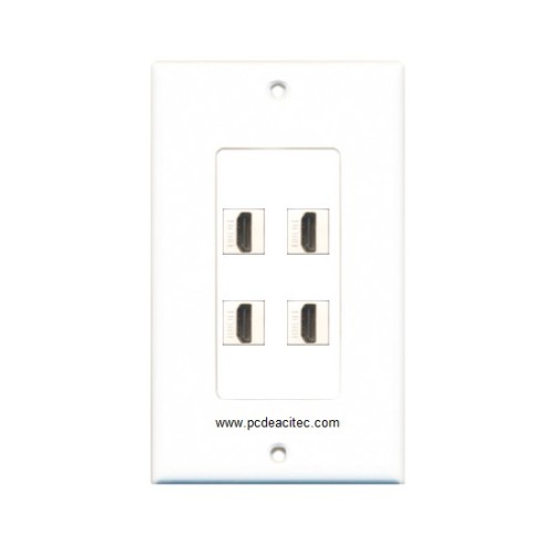 Placa Tapa Decora 4 HDMI 4k en ABS