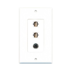 Placa Tapa Decora 2 USB 2.0 + Jack audio 3.5 mm en ABS
