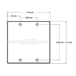 Placa Tapa XLR Canon dual soldable ABS