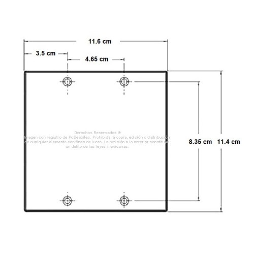Placa Tapa XLR Canon dual soldable ABS