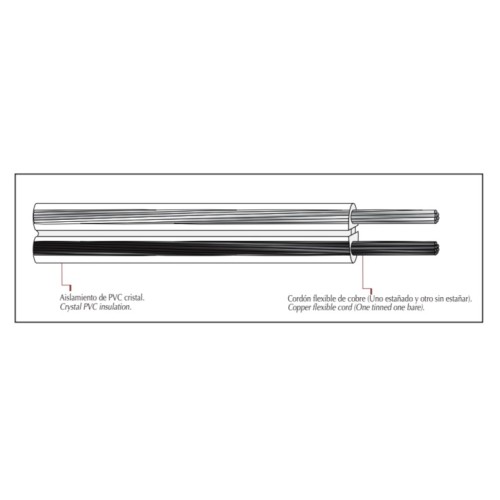 Cable ARSA POT Cordón Flexible Polarizado 2x10 AWG 300 v 60 °C, venta por metro 