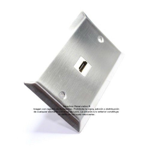 Placa Tapa HDMI 4k en Acero Inoxidable