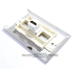 Placa Tapa HDMI 4k en Acero Inoxidable