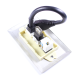 Placa Tapa HDMI 4k pigtail + USB 2.0 + Jack RJ45 Cat6 crimpado en Acero Inoxidable