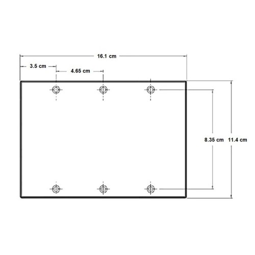 Placa Tapa 6 puertos XLR Canon soldable en ABS