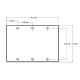 Placa Tapa 6 puertos XLR Canon soldable en ABS