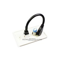 Placa Tapa HDMI 4k pigtail con Interruptor Push ON/OFF en ABS Placa Tapa HDMI 4k pigtail con Interruptor Push ON/OFF en ABS