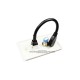 Placa Tapa HDMI 4k pigtail con Interruptor Push ON/OFF en ABS Placa Tapa HDMI 4k pigtail con Interruptor Push ON/OFF en ABS