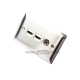 Placa Tapa doble HDMI 4k + audio Jack 3.5 mm en Acero Inoxidable