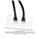 Placa Tapa Decora doble pigtail HDMI 4k en ABS