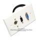 Placa Tapa VGA + HDMI 4k pigtail + Audio Jack 3.5 mm rasante en ABS Placa Tapa VGA + HDMI 4k pigtail + Audio Jack 3.5 mm rasante en ABS