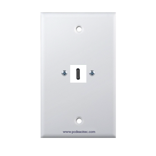 Placa Tapa USB-C en ABS Placa Tapa USB-C en ABS