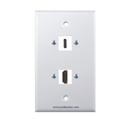 Placa Tapa HDMI 4k + USB-C en ABS