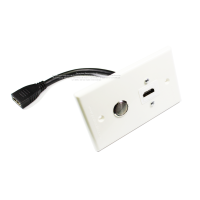 Placa Tapa HDMI 4k pigtail con Interruptor Push ON/OFF en ABS