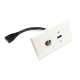 Placa Tapa HDMI 4k pigtail con Interruptor Push ON/OFF en ABS Placa Tapa HDMI 4k pigtail con Interruptor Push ON/OFF en ABS