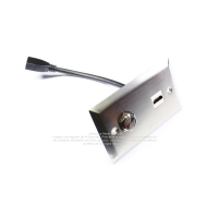 Placa Tapa HDMI 4k pigtail con Interruptor Push ON/OFF en Acero Inoxidable Placa Tapa HDMI 4k pigtail con Interruptor Push ON/OFF en Acero Inoxidable
