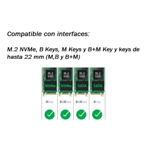 Duplicador y limpiador Cyclone 1x4 de discos SSD internos NVMe M.2 PCIe NVMe y M2 SATA
