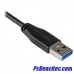 Cable delgado de 0.5m Micro USB 3.0 acodado a la derecha a USB A