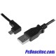 Cable de 1m Micro USB con conector acodado a la izquierda - Cable de Carga y Sincronización