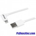 Cable de 1m Lightning Acodado a USB - Blanco