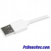 Cable de 1m Lightning Acodado a USB - Blanco