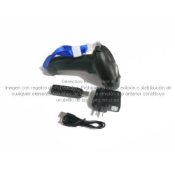 Lector scanner de código de barras inalámbrico RF, USB 2.0, 300 m, memoria interna 4Mb