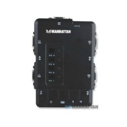 Switch KVM de 4 puertos con USB y soporte de audio