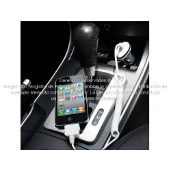 Cargador para coche a conector 30 pin para equipos Apple iPod, iPhone