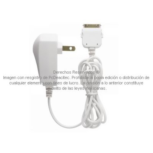 Cargador de pared a conector 30 pin para equipos Apple iPod, iPhone Cargador de pared a conector 30 pin para equipos Apple iPod, iPhone