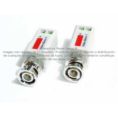 Extensor Balun de Video  BNC macho Pasivo 1 Canal 600 m UTP para CCTV