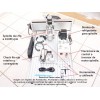 Router CNC XR-1400, 1Hp, Fresa CNC con 4 Ejes