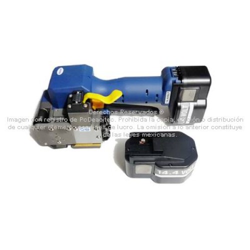 Flejadora Portátil Semi Automática, fleje PET y PP, 2 baterías y cargador Flejadora Portátil Semi Automática, fleje PET y PP, 2 baterías y cargador