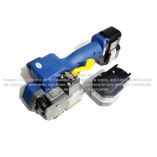 Flejadora Portátil Semi Automática, fleje PET y PP, 2 baterías y cargador Flejadora Portátil Semi Automática, fleje PET y PP, 2 baterías y cargador