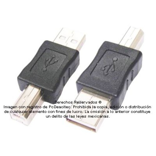 Adaptador USB 2.0 A macho a USB 2.0 tipo B macho Adaptador USB 2.0 A macho a USB 2.0 tipo B macho