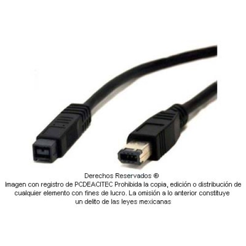 Cable FireWire 800 a 400 de 9 a 6 pines 1.8 m