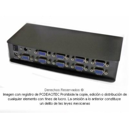 Switch de video VGA 8x1 + Audio, con control remoto