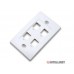 Placa Tapa Faceplate 4 keystone ABS